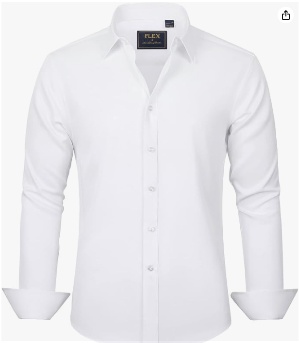 J.VER Men's Dress Shirts Solid Long Sleeve Stretch